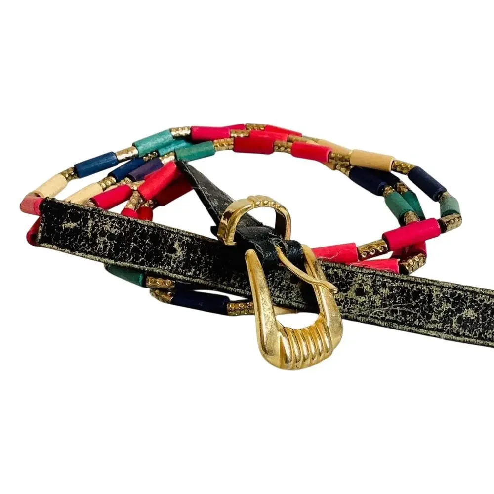 Vintage Wooden Beads Belt